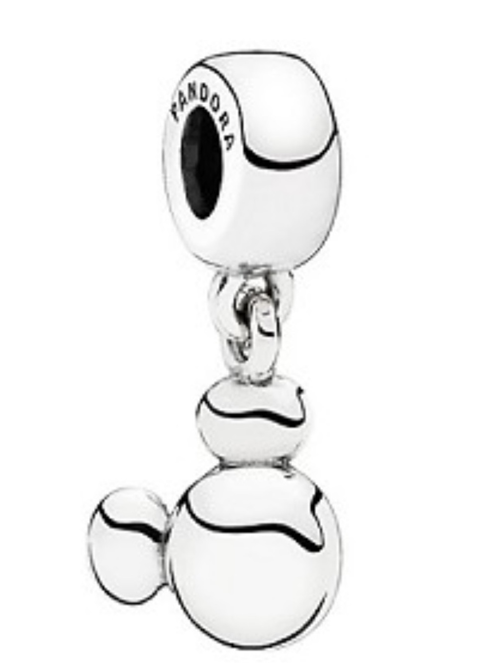 Disney Pandora Mickey Mouse Silver Dangle Charm